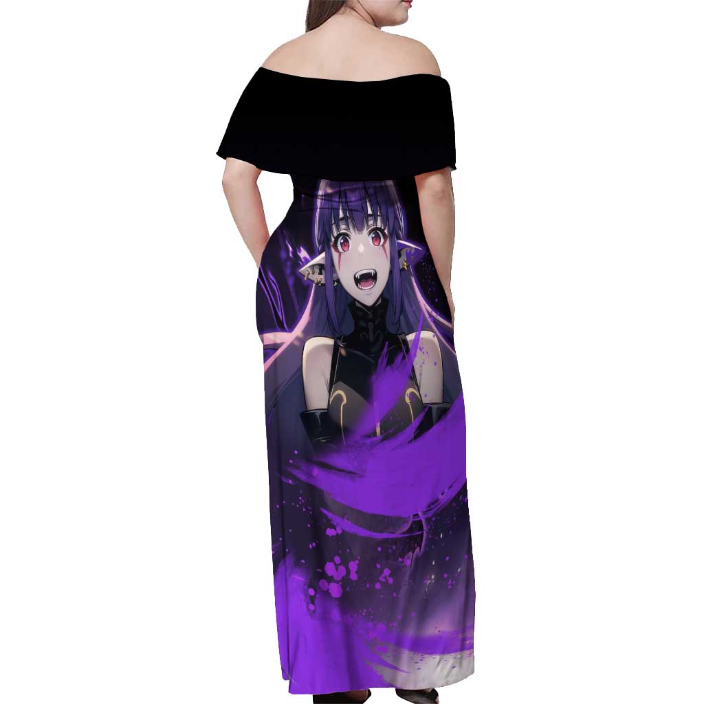 Esil Radiru - Solo Leveling Off Shoulder Maxi Dress Anime Style