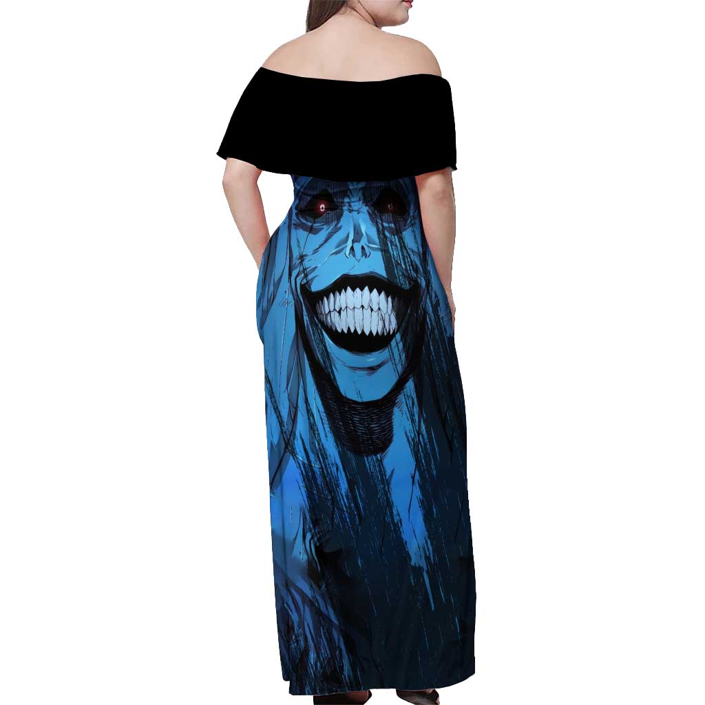 Statue of God - Solo Leveling Off Shoulder Maxi Dress Anime Style