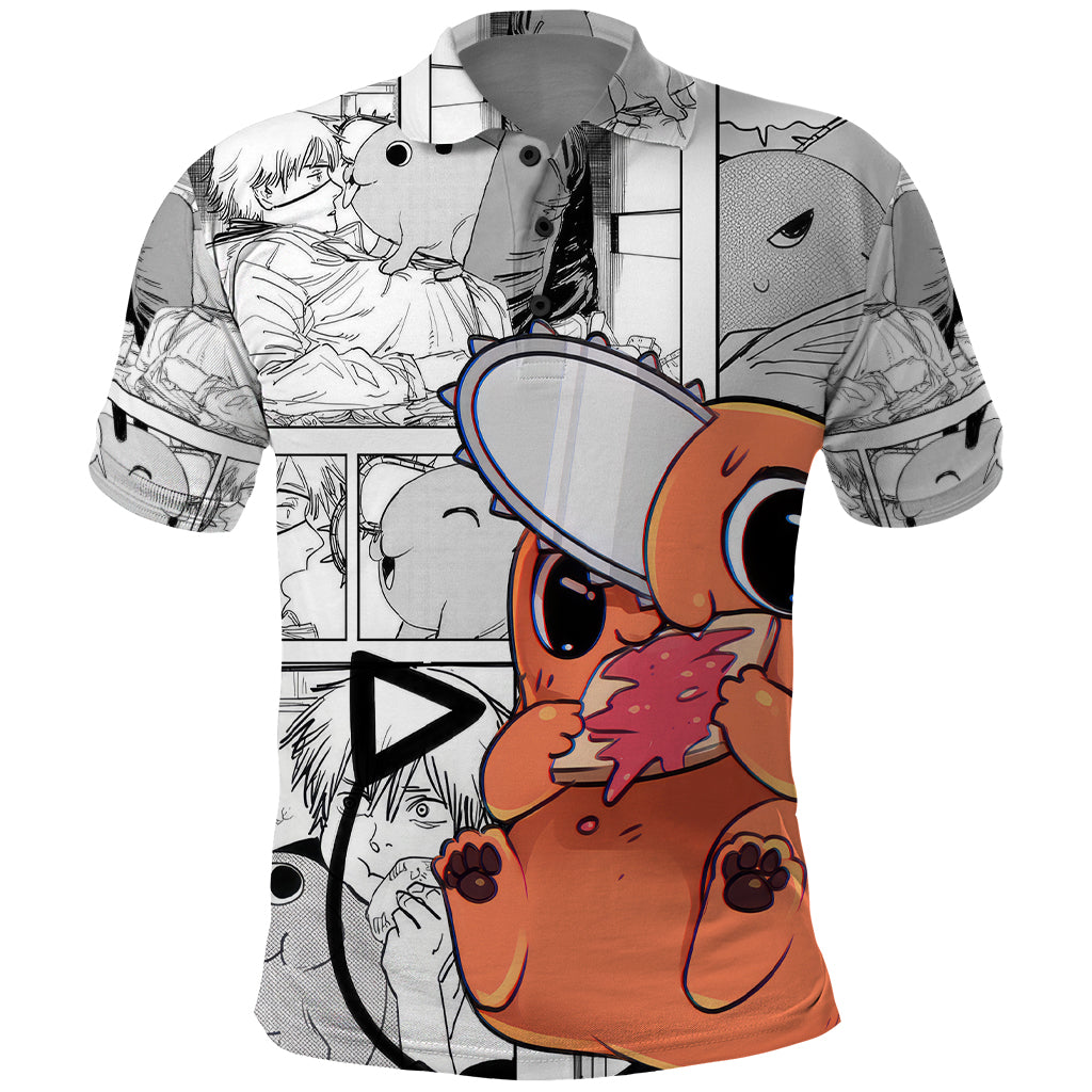 Pochita Polo Shirt Mixed Manga
