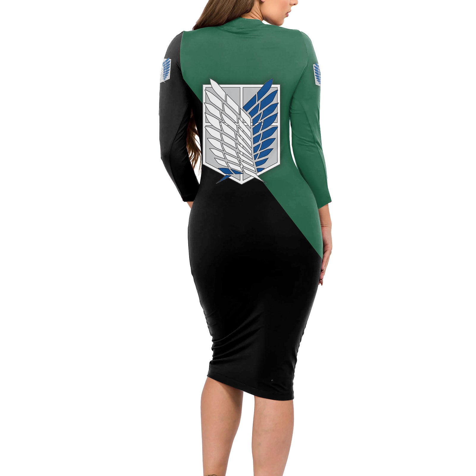 Armin Arlert Long Sleeve Bodycon Dress Attack On Titan Anime Style