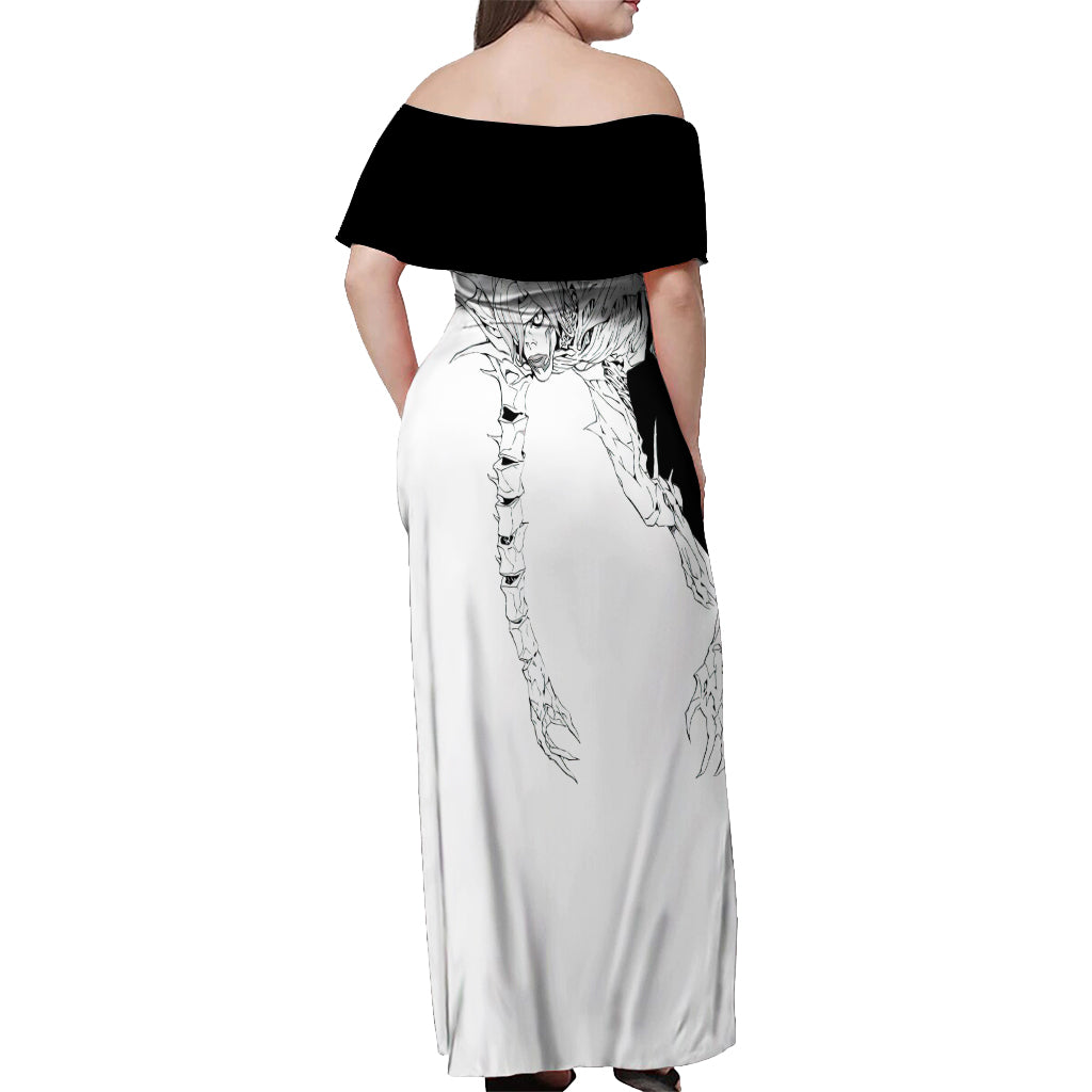 Rem Off Shoulder Maxi Dress Death Note Anime Style