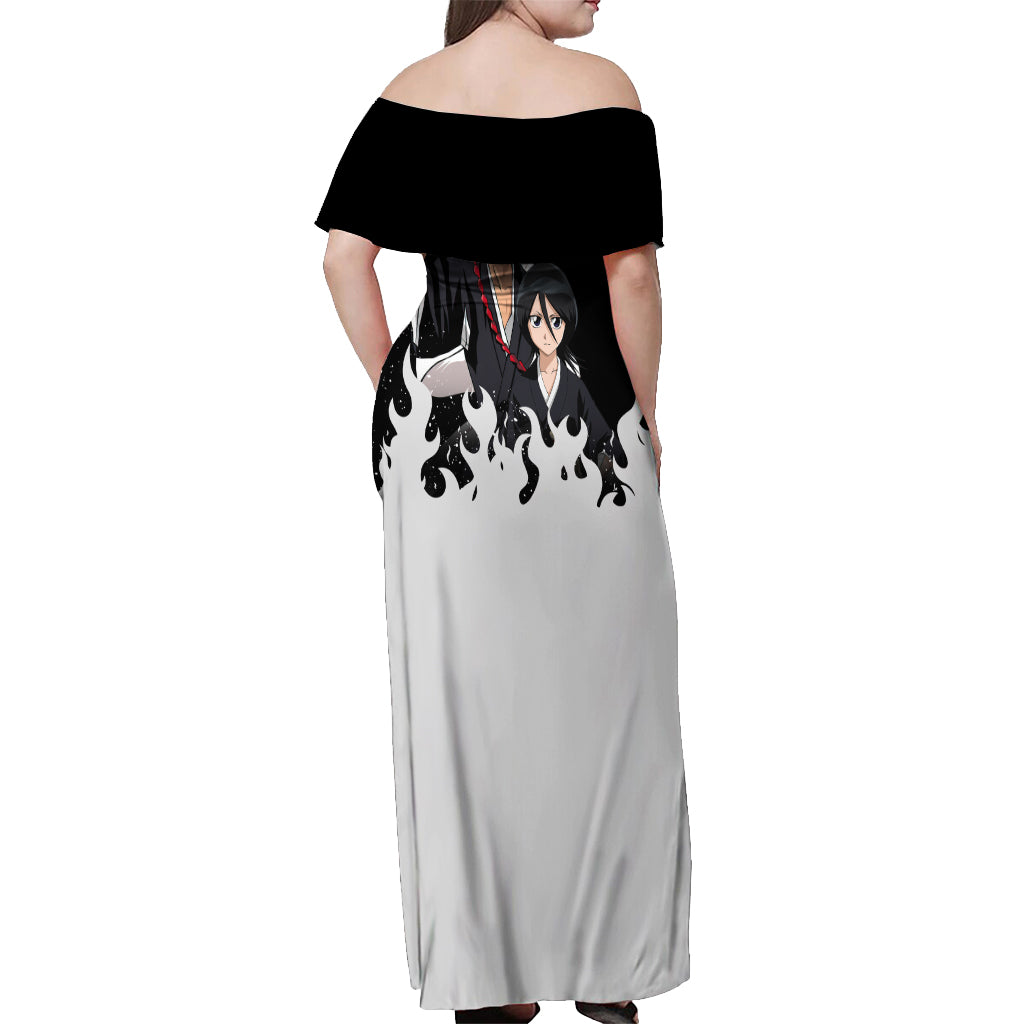 Ichigo and Rukia Off Shoulder Maxi Dress Bleach