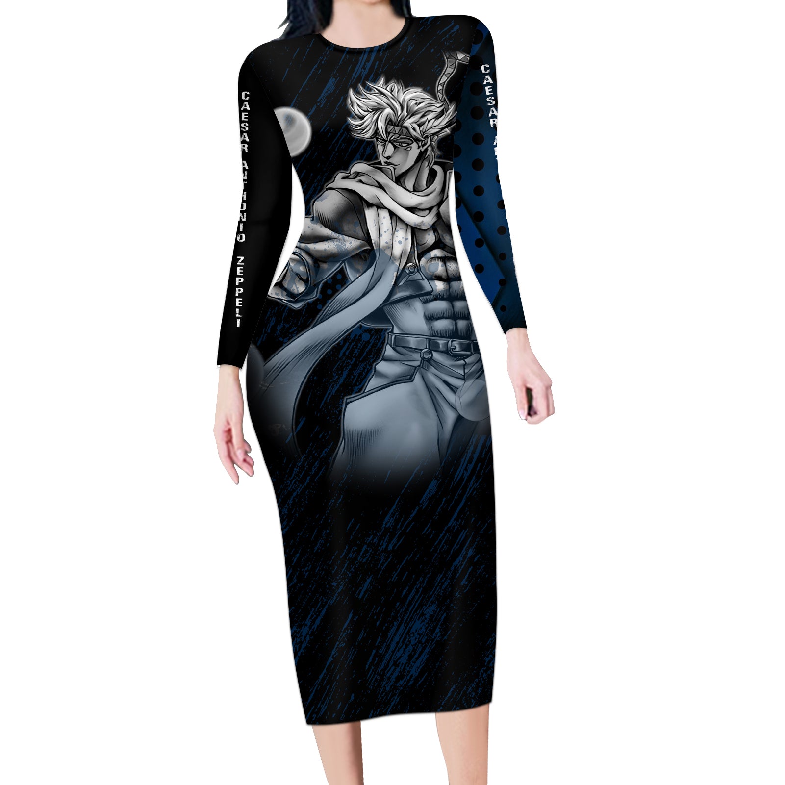 Caesar Anthonio Zeppeli Long Sleeve Bodycon Dress JJBAs