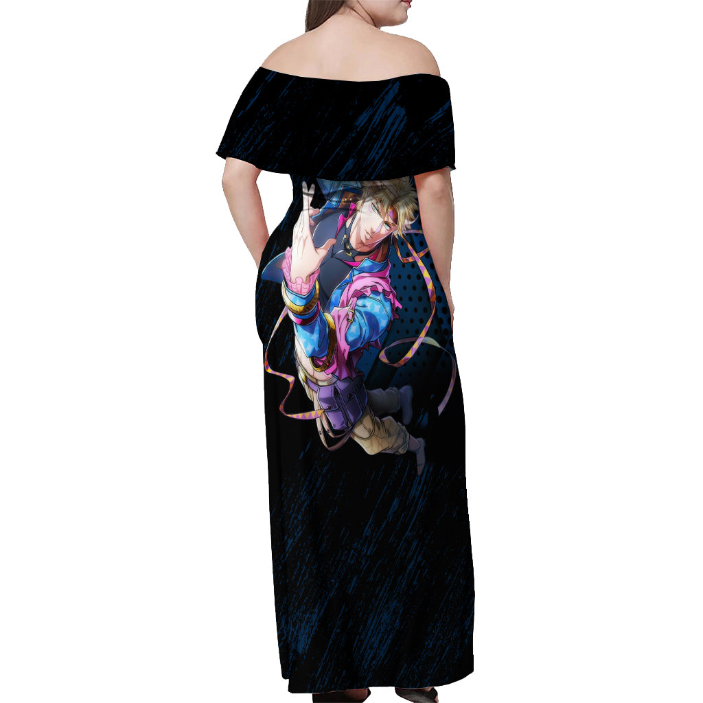 Caesar Anthonio Zeppeli Off Shoulder Maxi Dress JJBAs