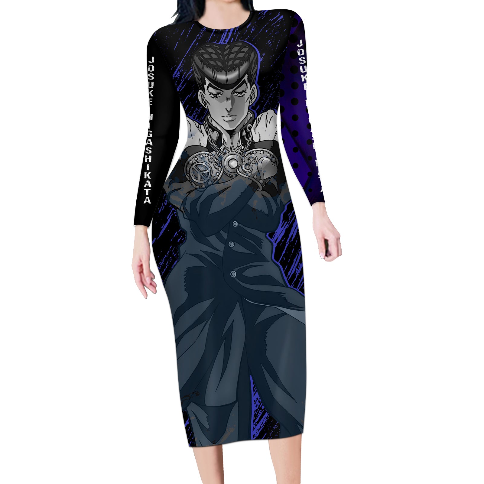 Josuke Higashikata Long Sleeve Bodycon Dress JJBAs