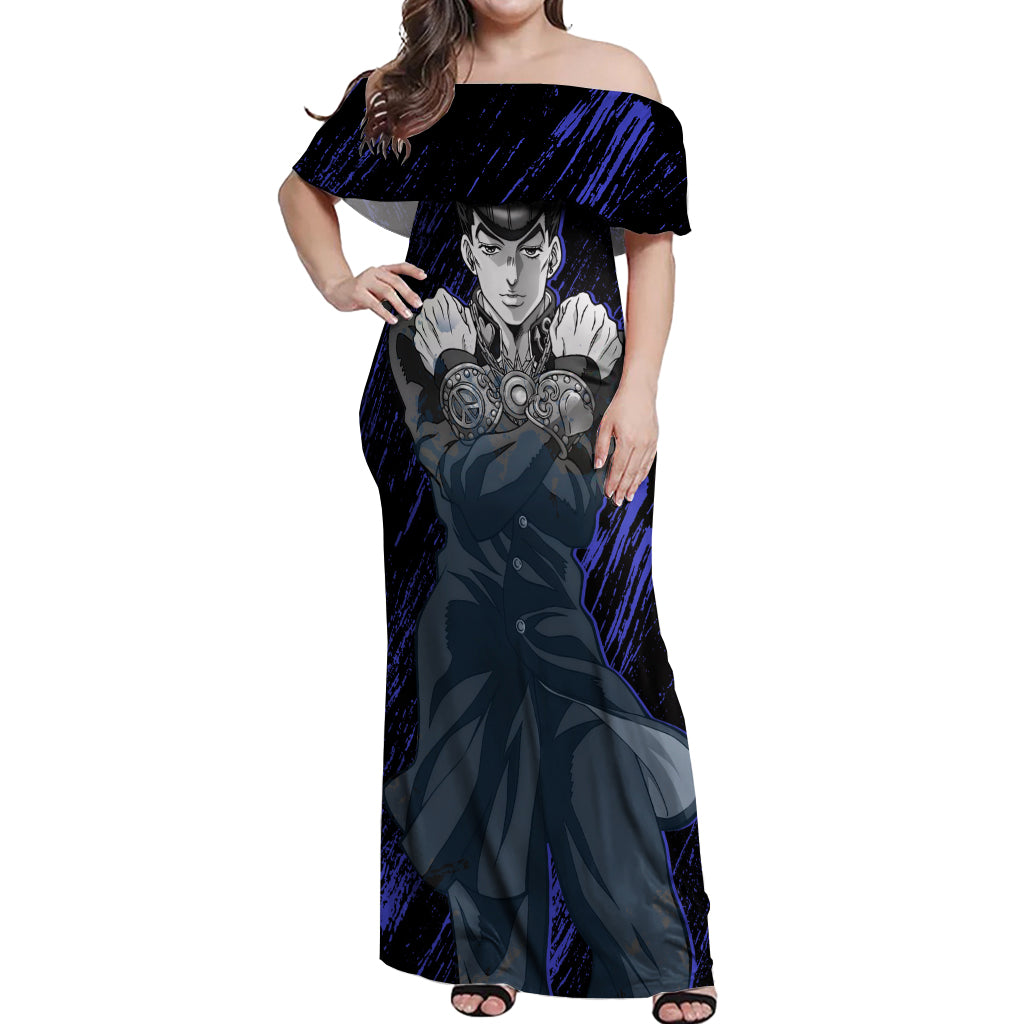 Josuke Higashikata Off Shoulder Maxi Dress JJBAs