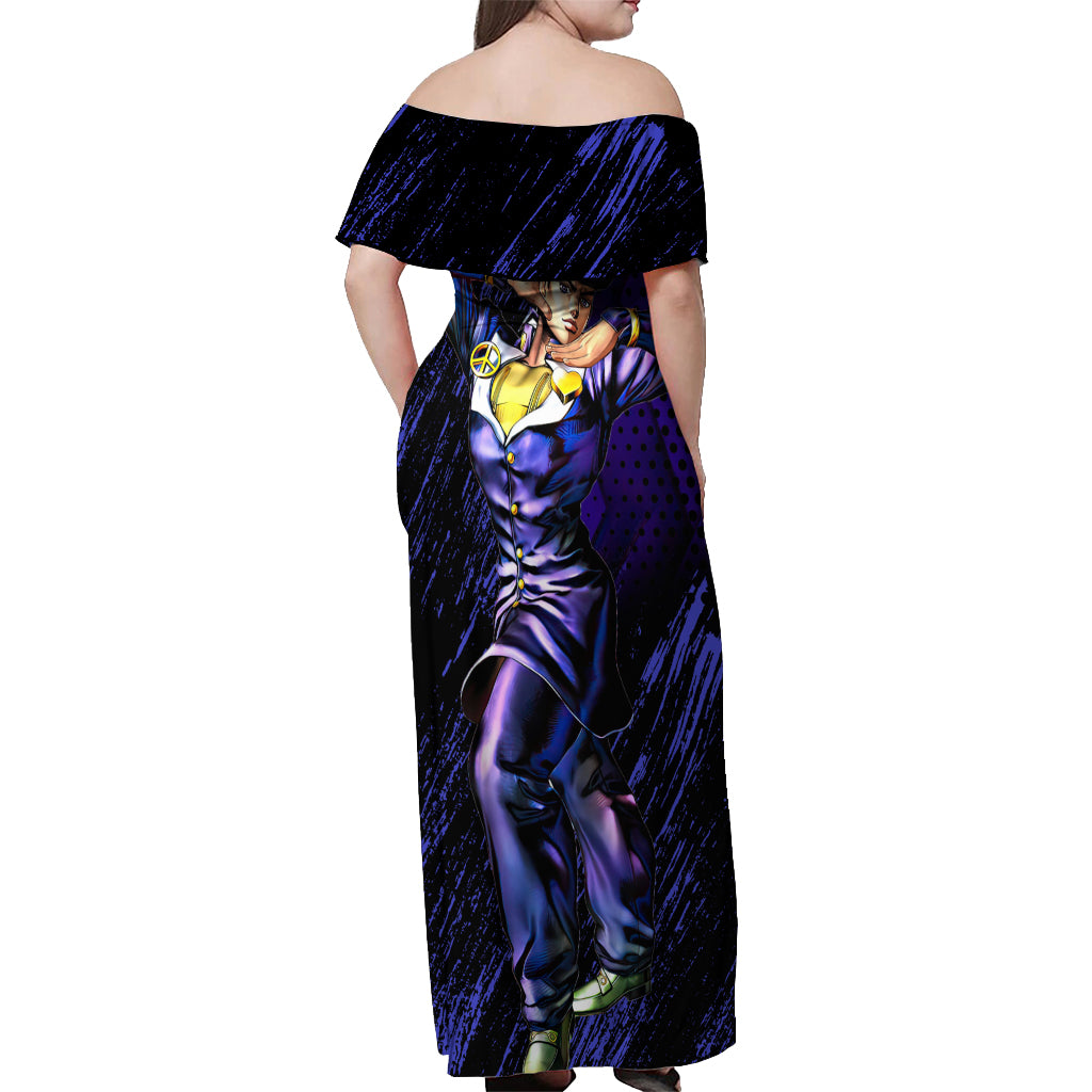 Josuke Higashikata Off Shoulder Maxi Dress JJBAs