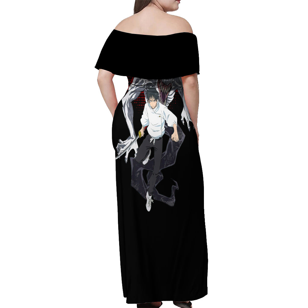 Yuta Okkotsu Off Shoulder Maxi Dress Jujutsu Kaisen