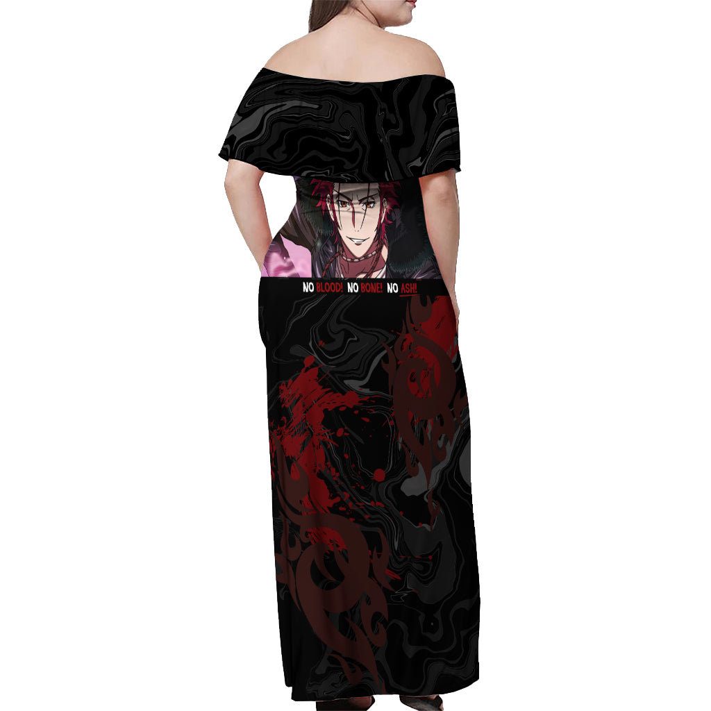 Mikoto Suoh - K Missing Kings Off Shoulder Maxi Dress Anime Style