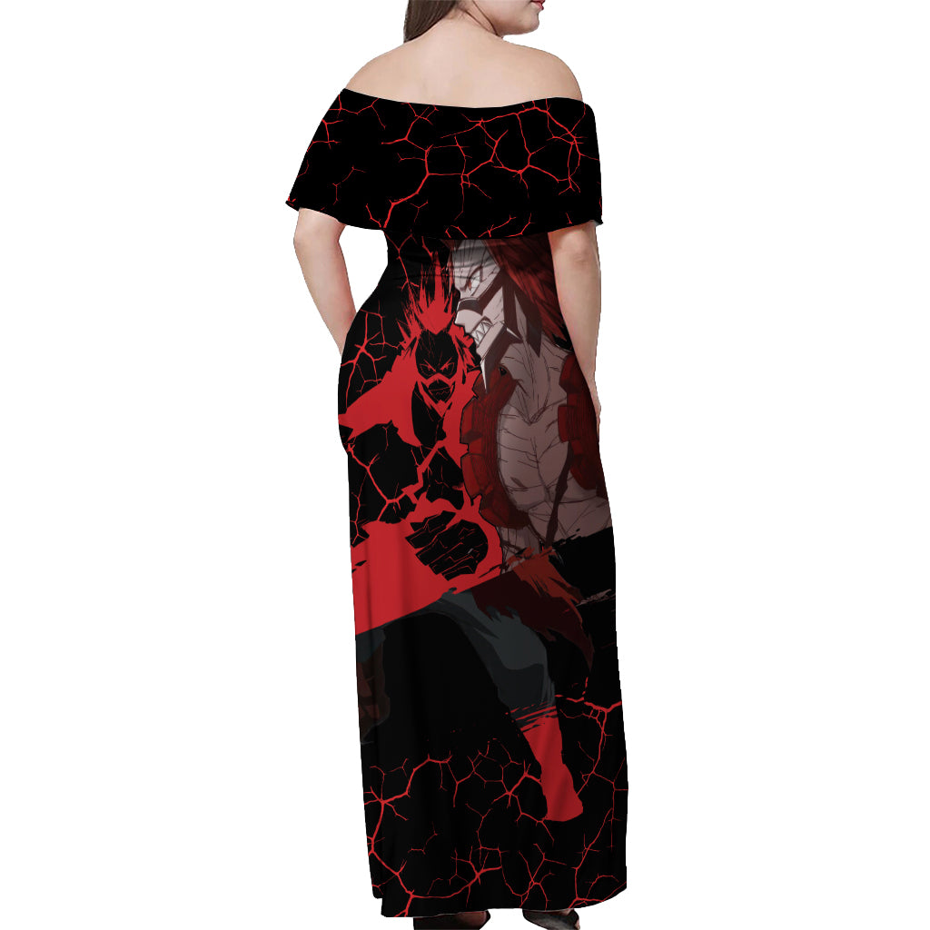 Eijiro Kirishima - My Hero Academia Off Shoulder Maxi Dress Anime Style