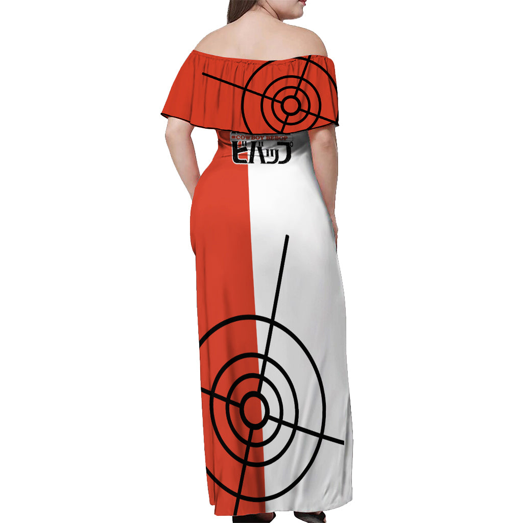 Spike Spiegel Cowboy Bebop Off Shoulder Maxi Dress Anime Style