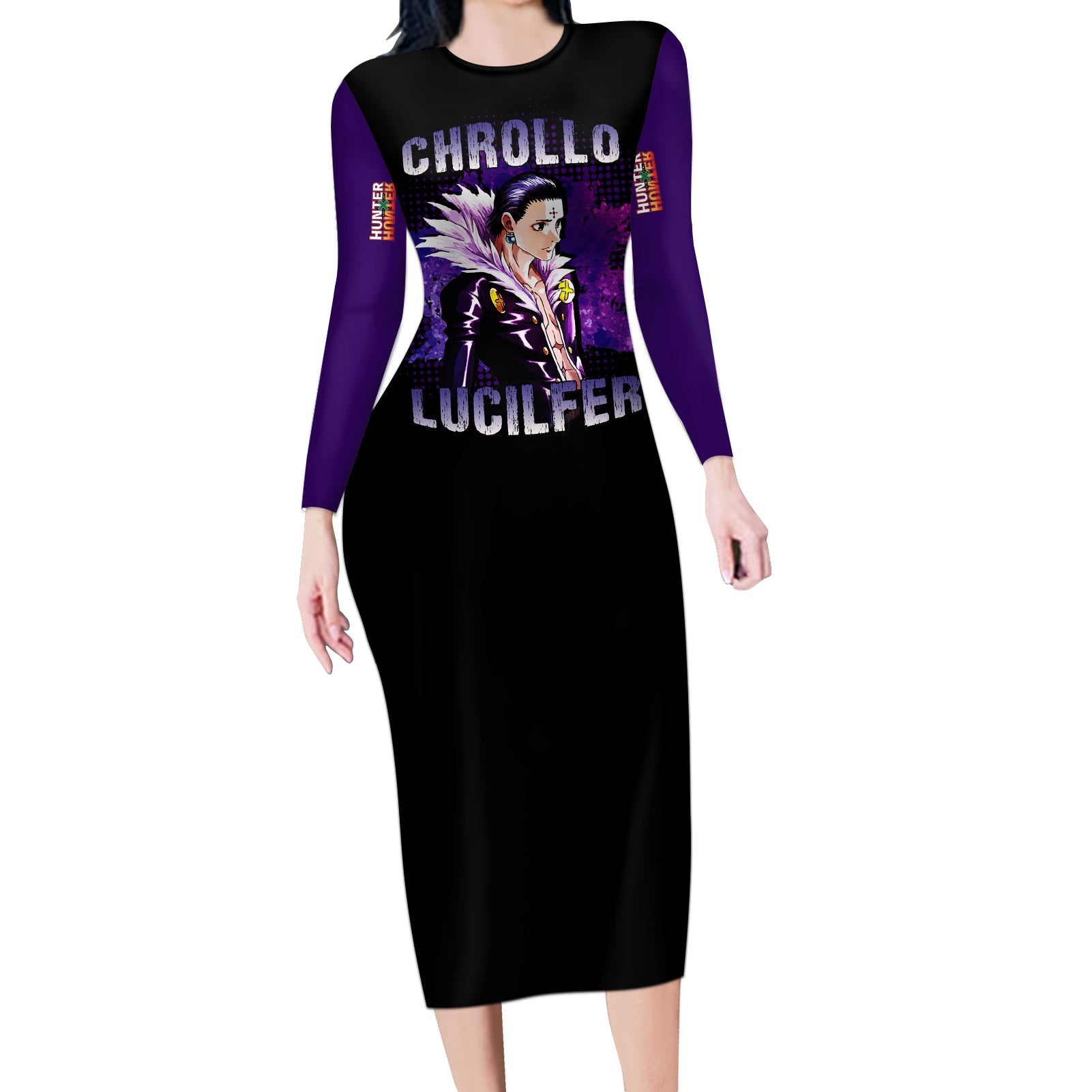 Chrollo Lucilfer Long Sleeve Bodycon Dress Hunter X Hunter