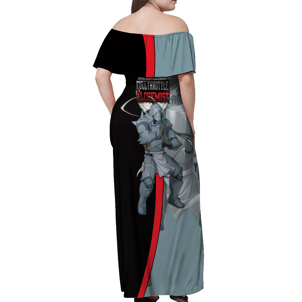 Elric Alphonse - Fullmetal Alchemist Off Shoulder Maxi Dress Anime Style
