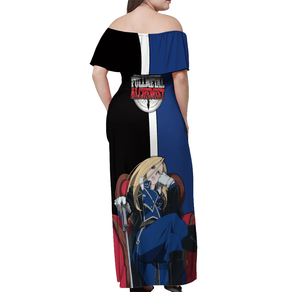 Armstrong Olivier Mira - Fullmetal Alchemist Off Shoulder Maxi Dress Anime Style