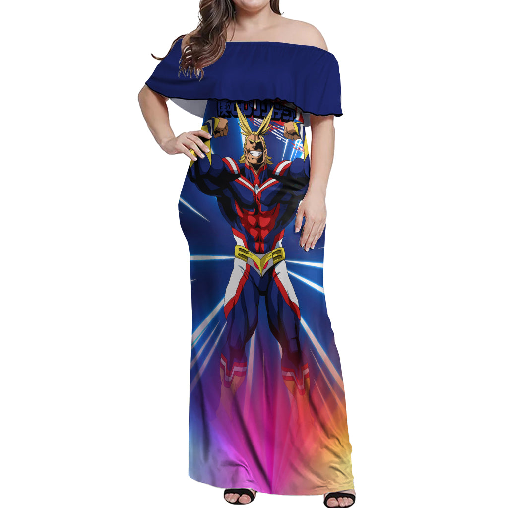 Toshinori Yagi - My Hero Academia Off Shoulder Maxi Dress Anime Style