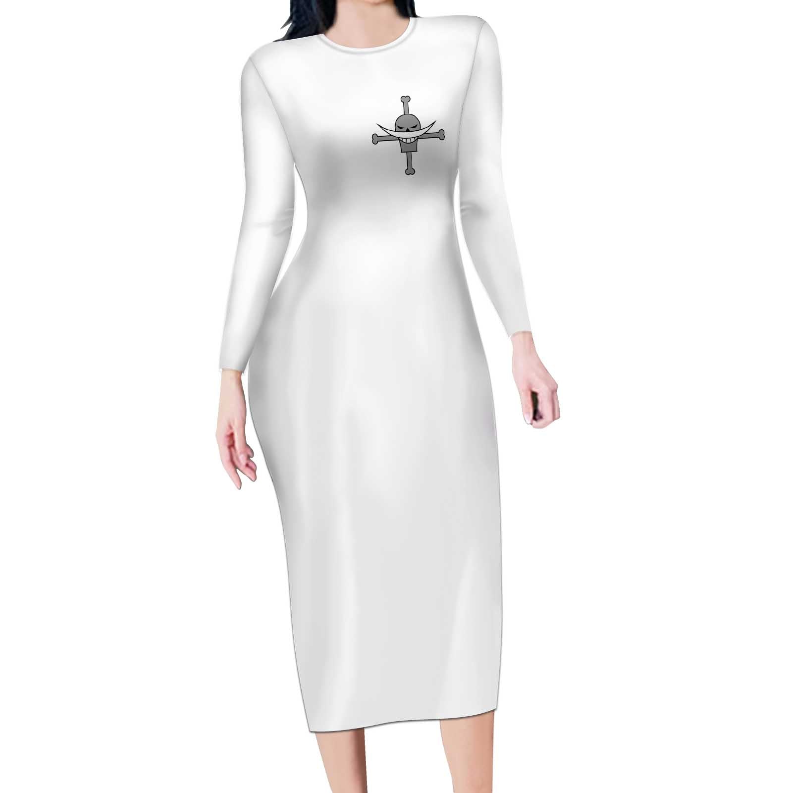 Edward Newgate - White Beard - One Piece Long Sleeve Bodycon Dress Anime Uniform Style
