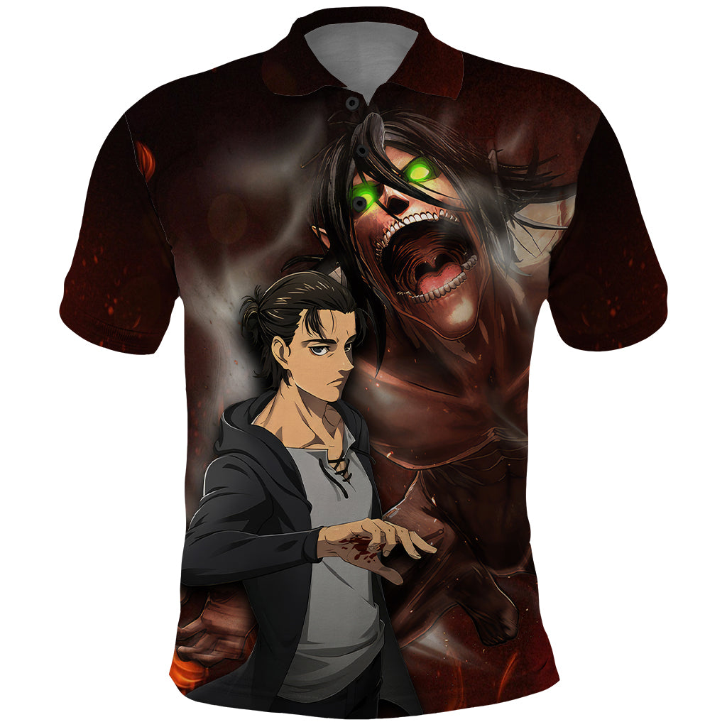 Eren Yeager - AOT Final Season Anime Polo Shirt Attack On Titan