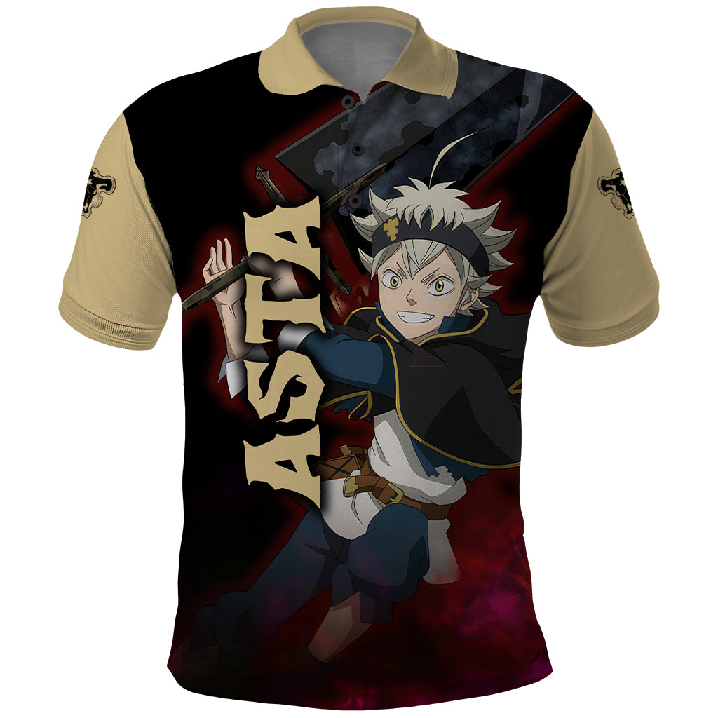 Black Bull Devil Asta - Anime Polo Shirt Black Clover Anime