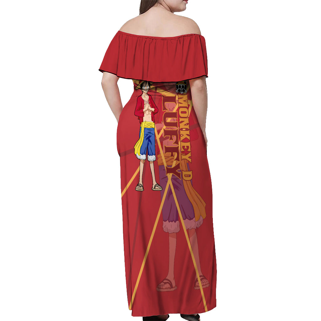 Luffy Off Shoulder Maxi Dress One Piece