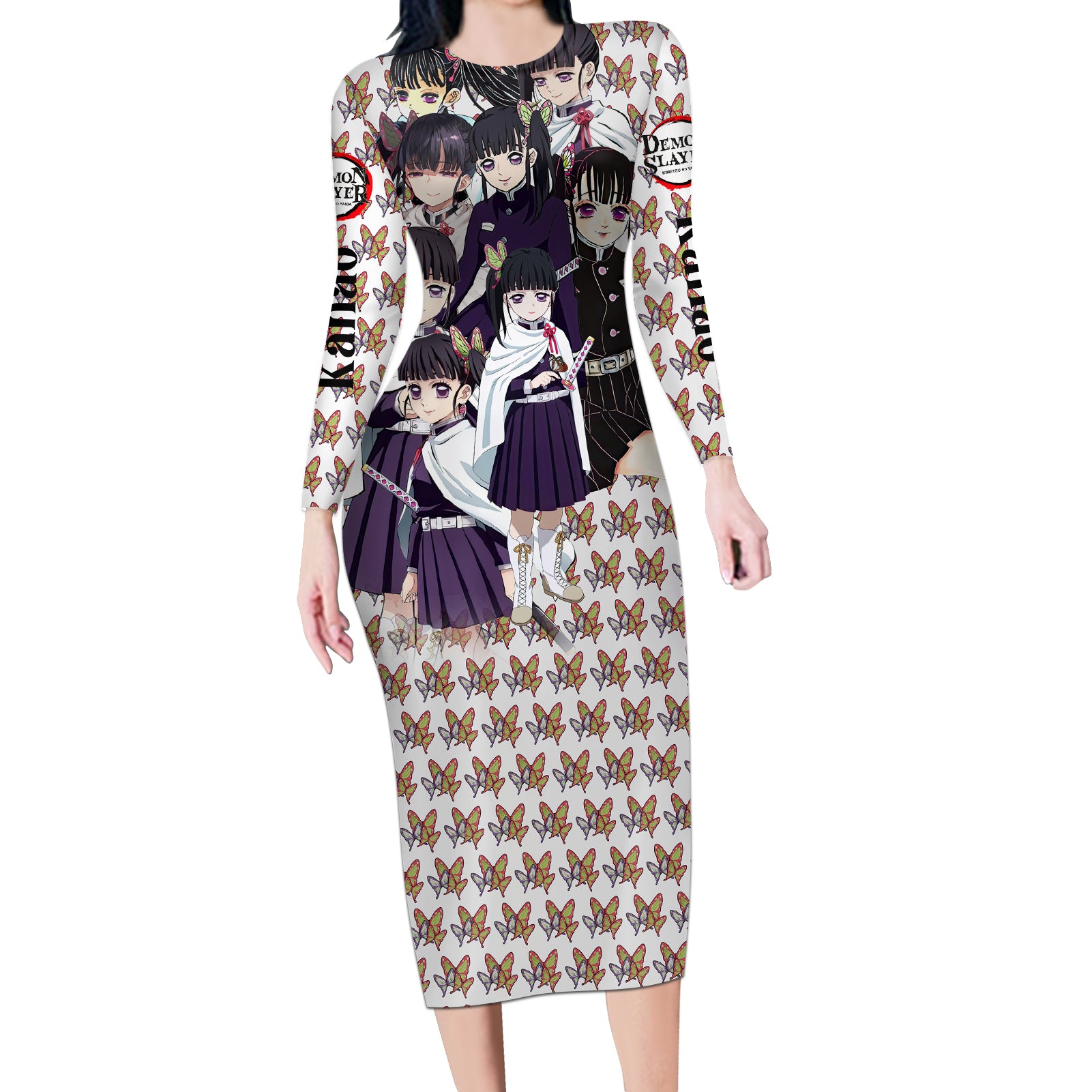 Kanao Tsuyuri Long Sleeve Bodycon Dress Demon Slayer