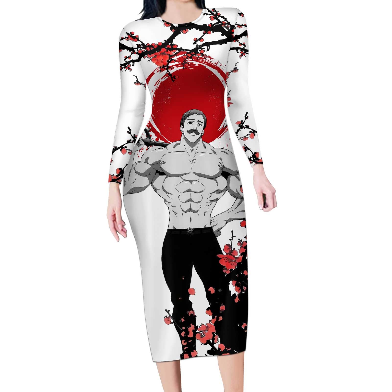 Escanor - Nanatsu no Taizai Long Sleeve Bodycon Dress Anime Japan Style