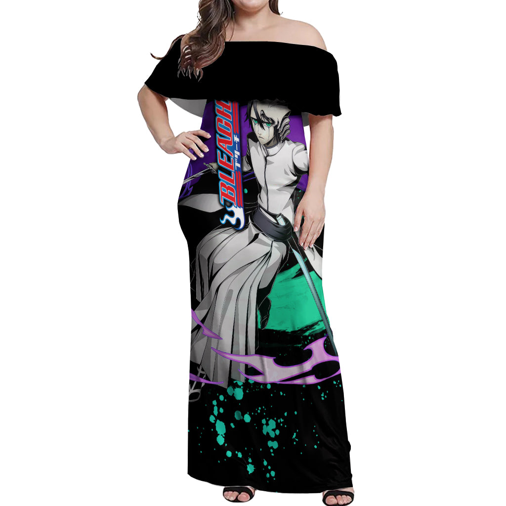 Ulquiorra Schiffer Off Shoulder Maxi Dress Bleach