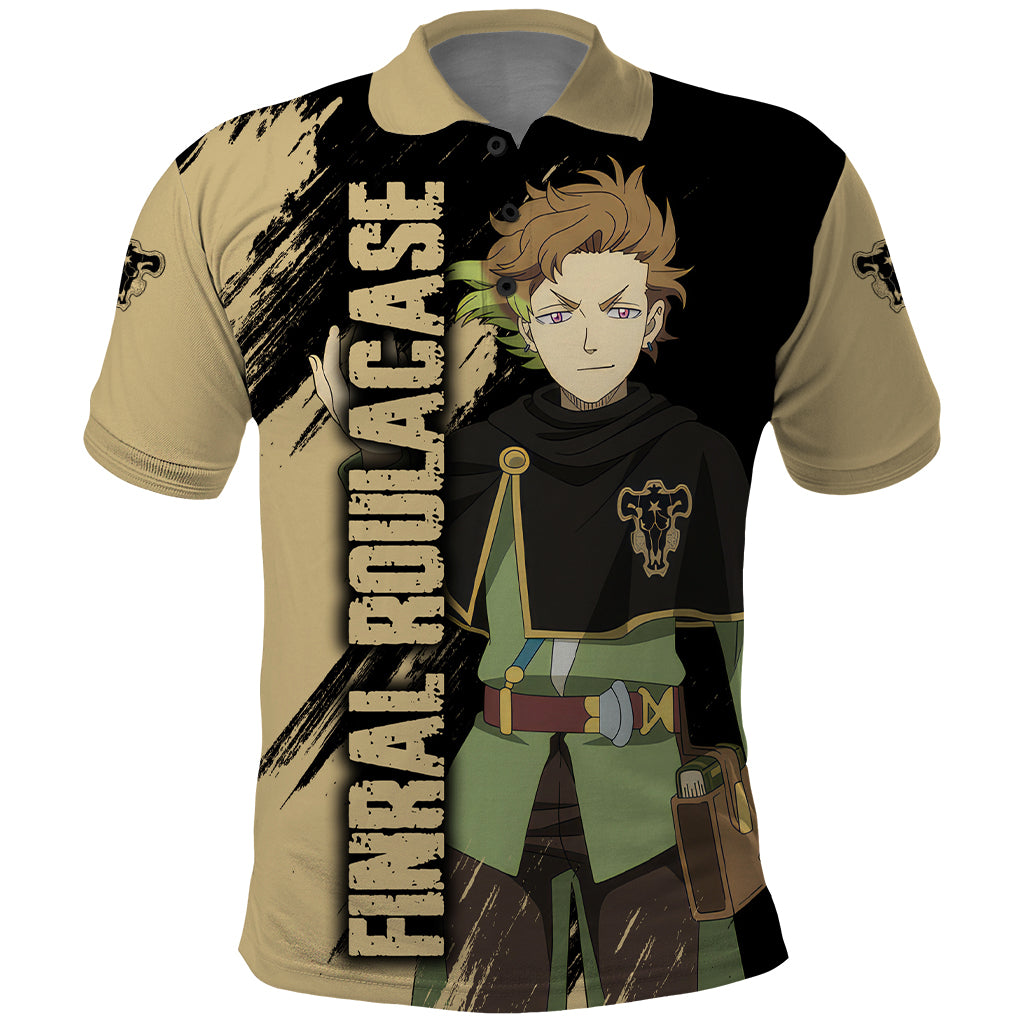 Black Bull Finral Roulacase Polo Shirt Black Clover Anime
