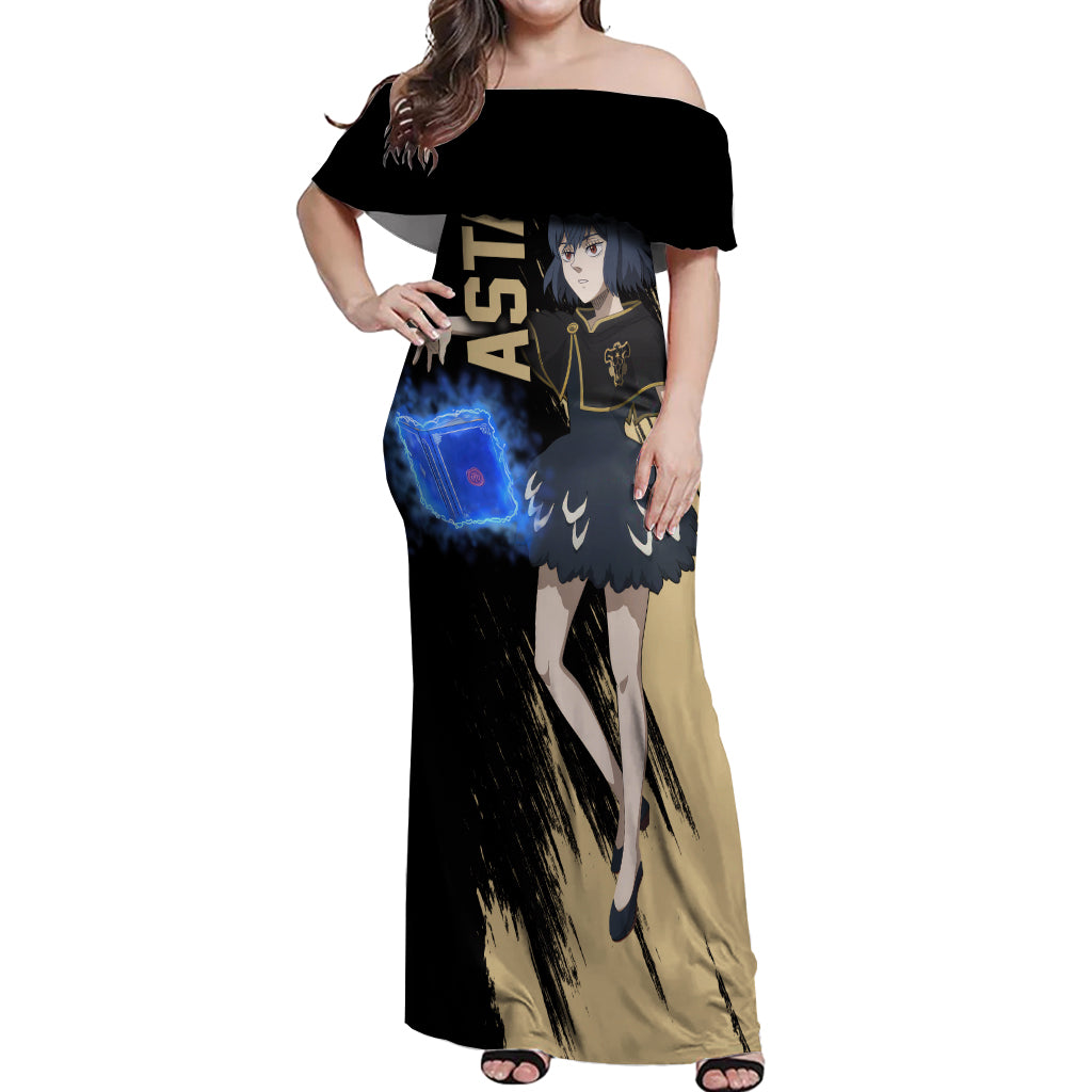 Black Bull Nero Off Shoulder Maxi Dress Black Clover Anime