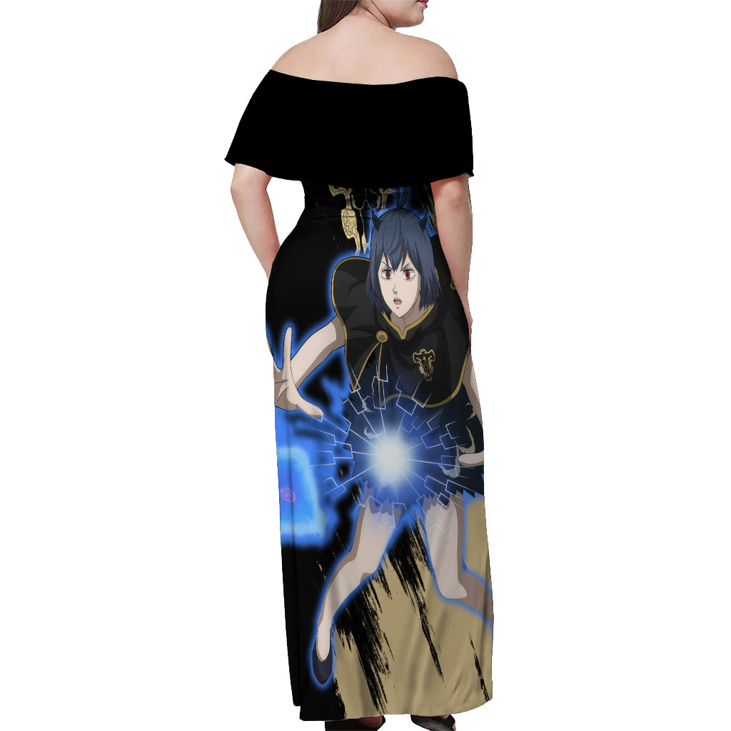 Black Bull Nero Off Shoulder Maxi Dress Black Clover Anime