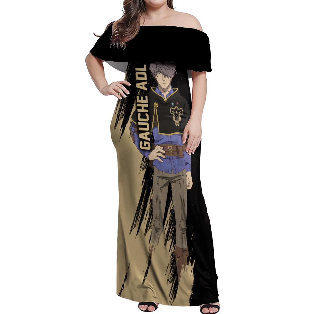 Black Bull Gauche Adlai Off Shoulder Maxi Dress Black Clover Anime