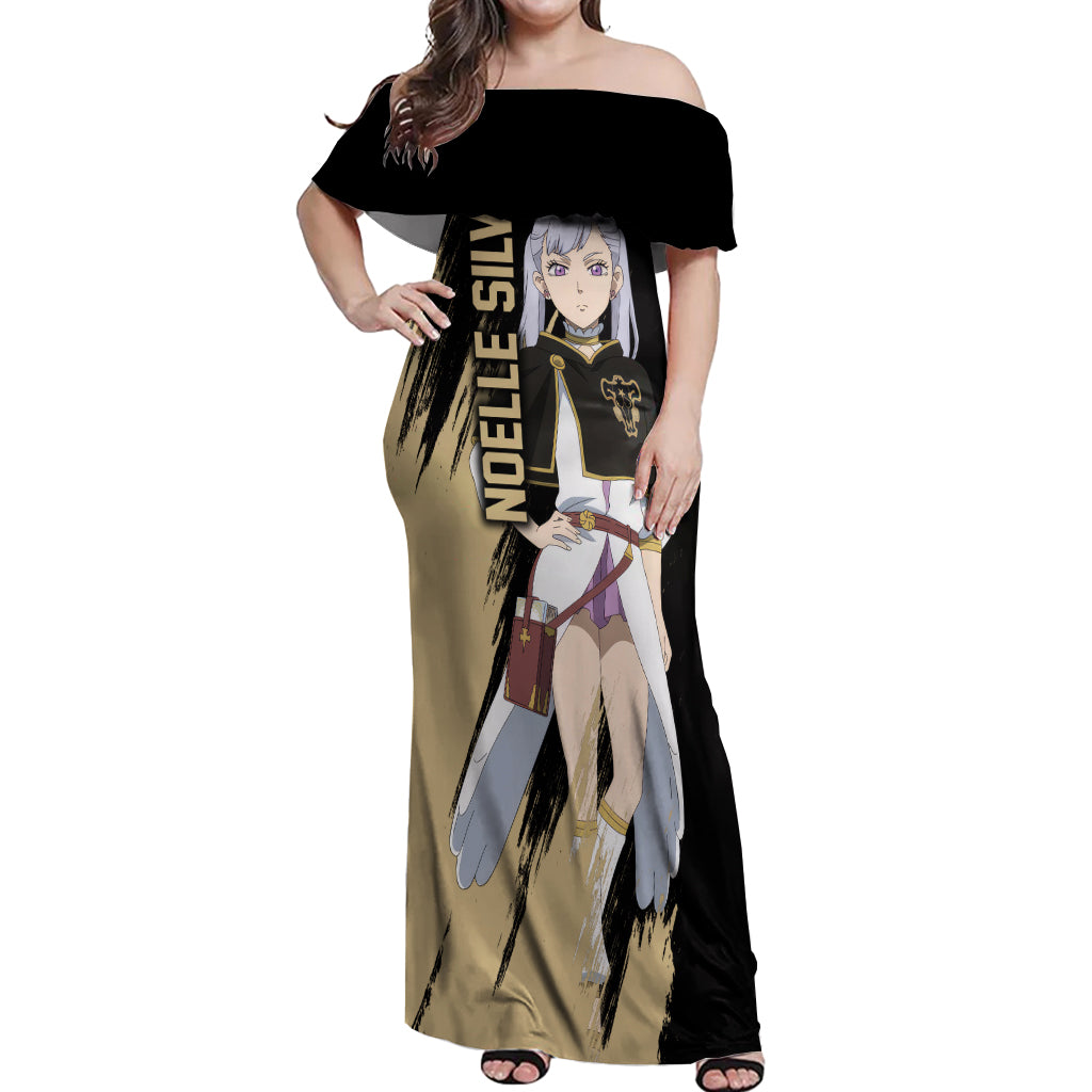 Black Bull Noelle Silva Off Shoulder Maxi Dress Black Clover Anime