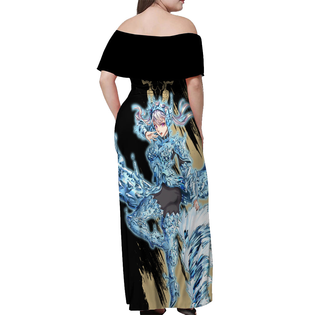Black Bull Noelle Silva Off Shoulder Maxi Dress Black Clover Anime