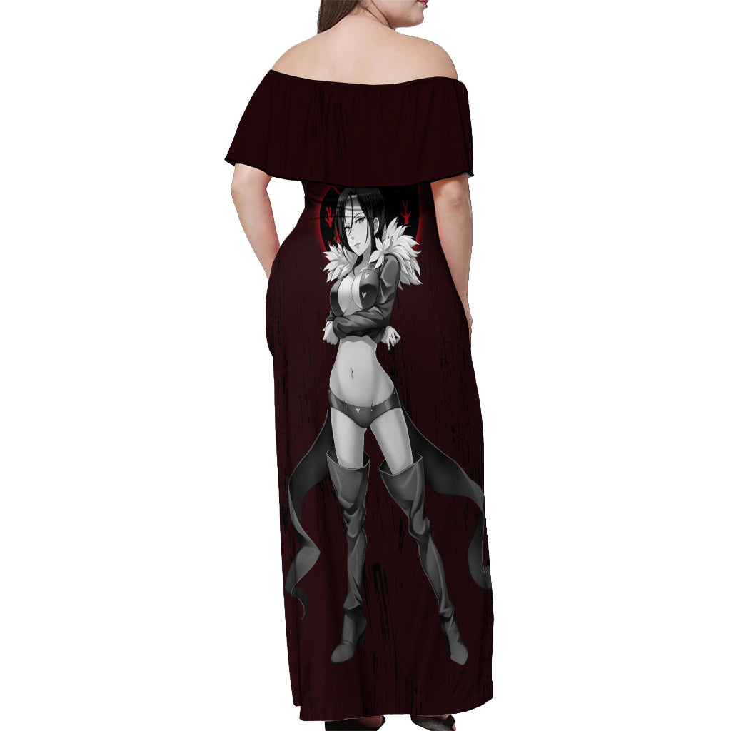Merlin - Anime Off Shoulder Maxi Dress Boar's Sin of Gluttony Anime