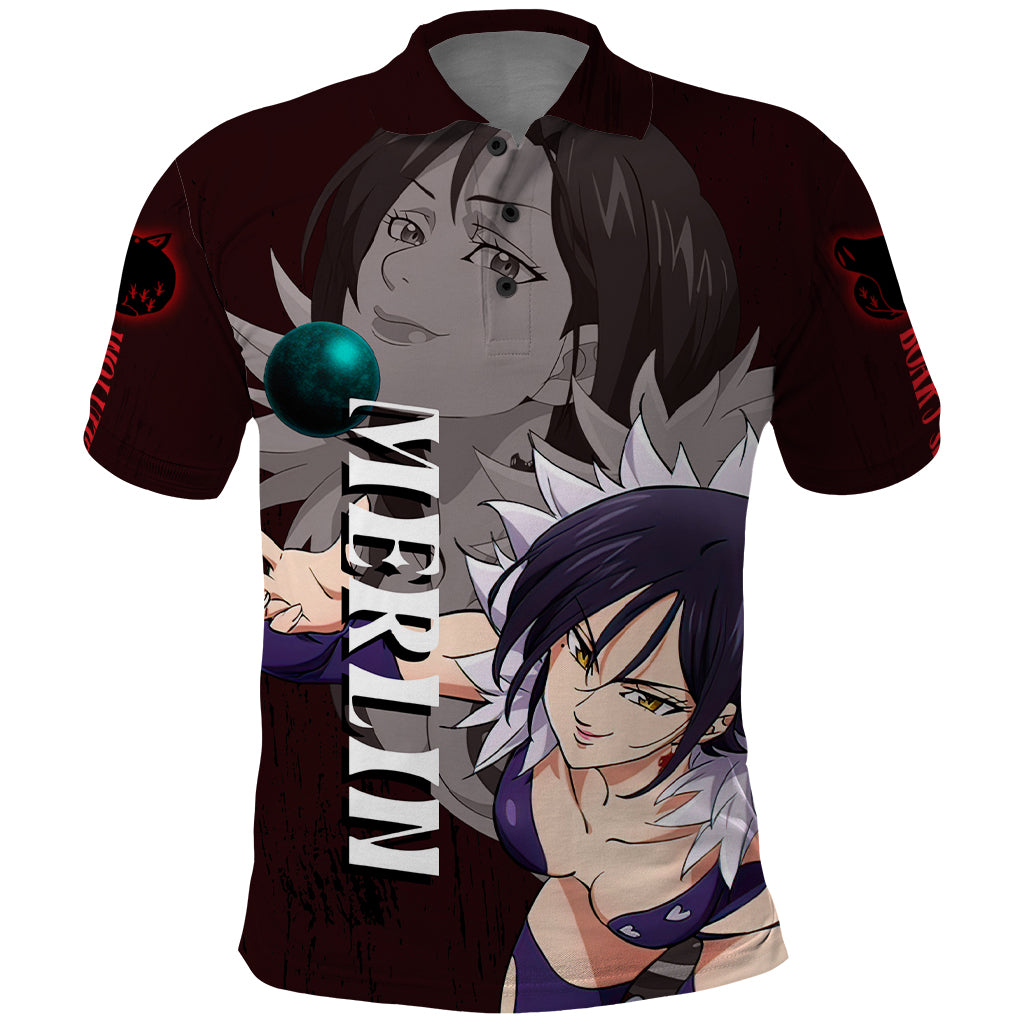 Merlin - Anime Polo Shirt Boar's Sin of Gluttony Anime