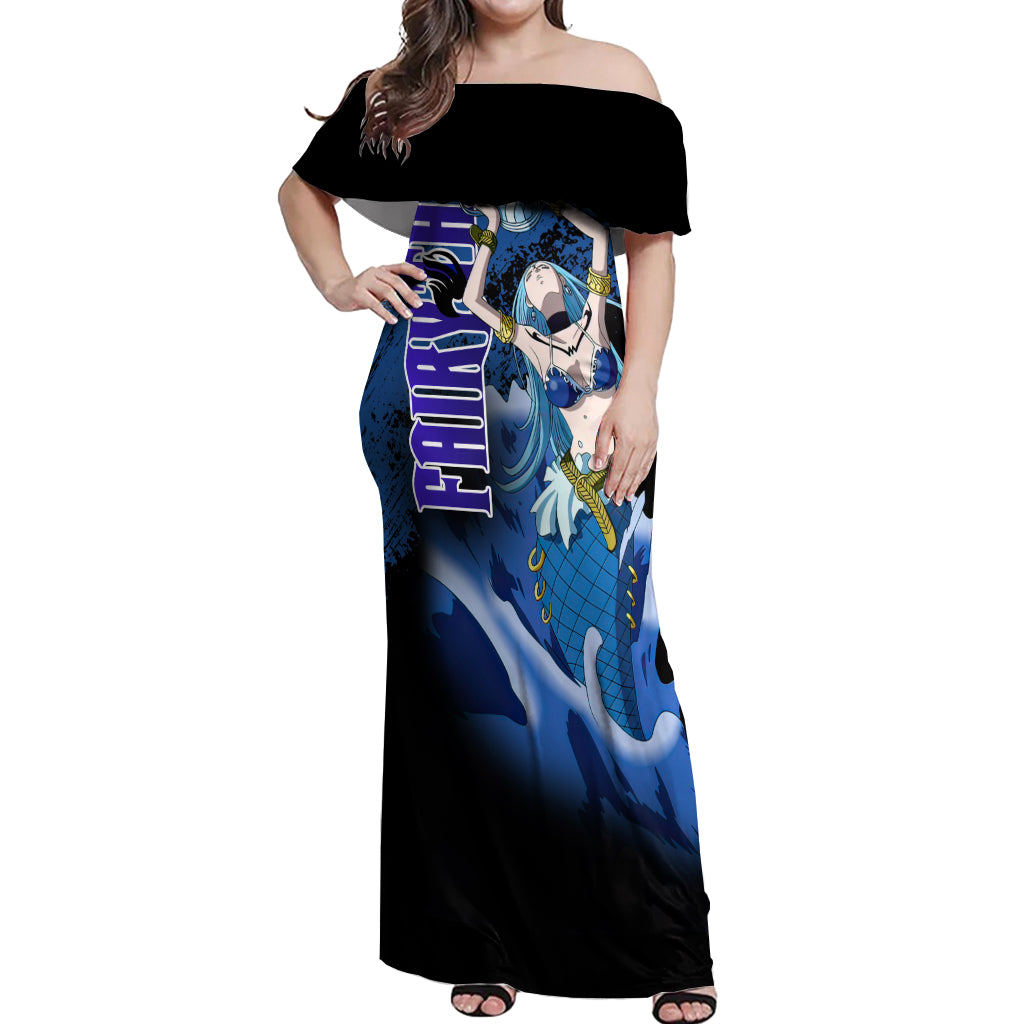 Celestial Aquarius Off Shoulder Maxi Dress Fairy Tail