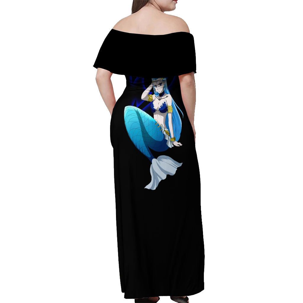 Celestial Aquarius Off Shoulder Maxi Dress Fairy Tail