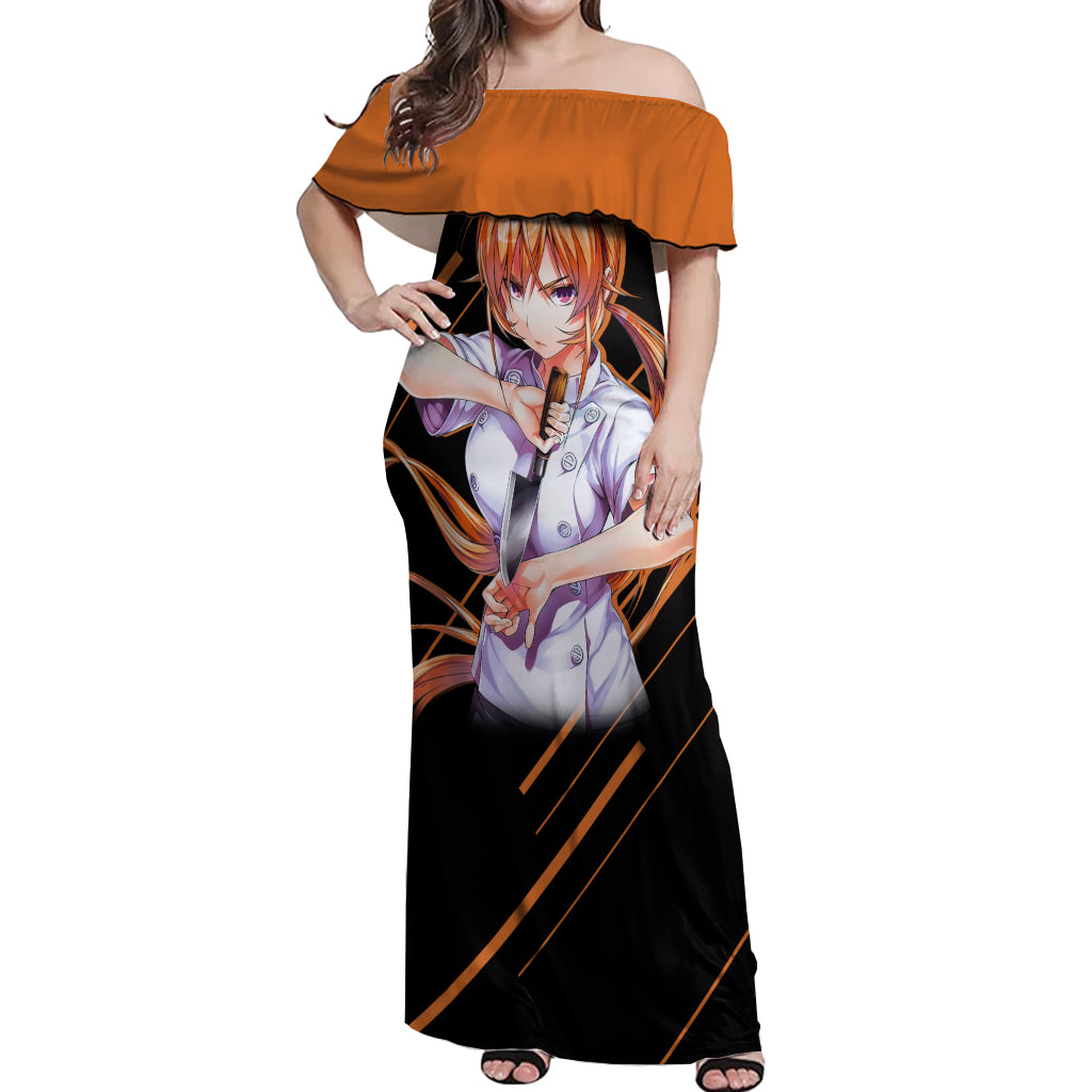 Nakiri Erina Off Shoulder Maxi Dress Shokugeki no Soma Anime