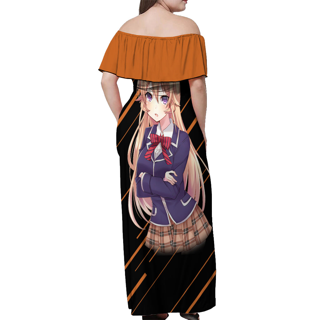 Nakiri Erina Off Shoulder Maxi Dress Shokugeki no Soma Anime