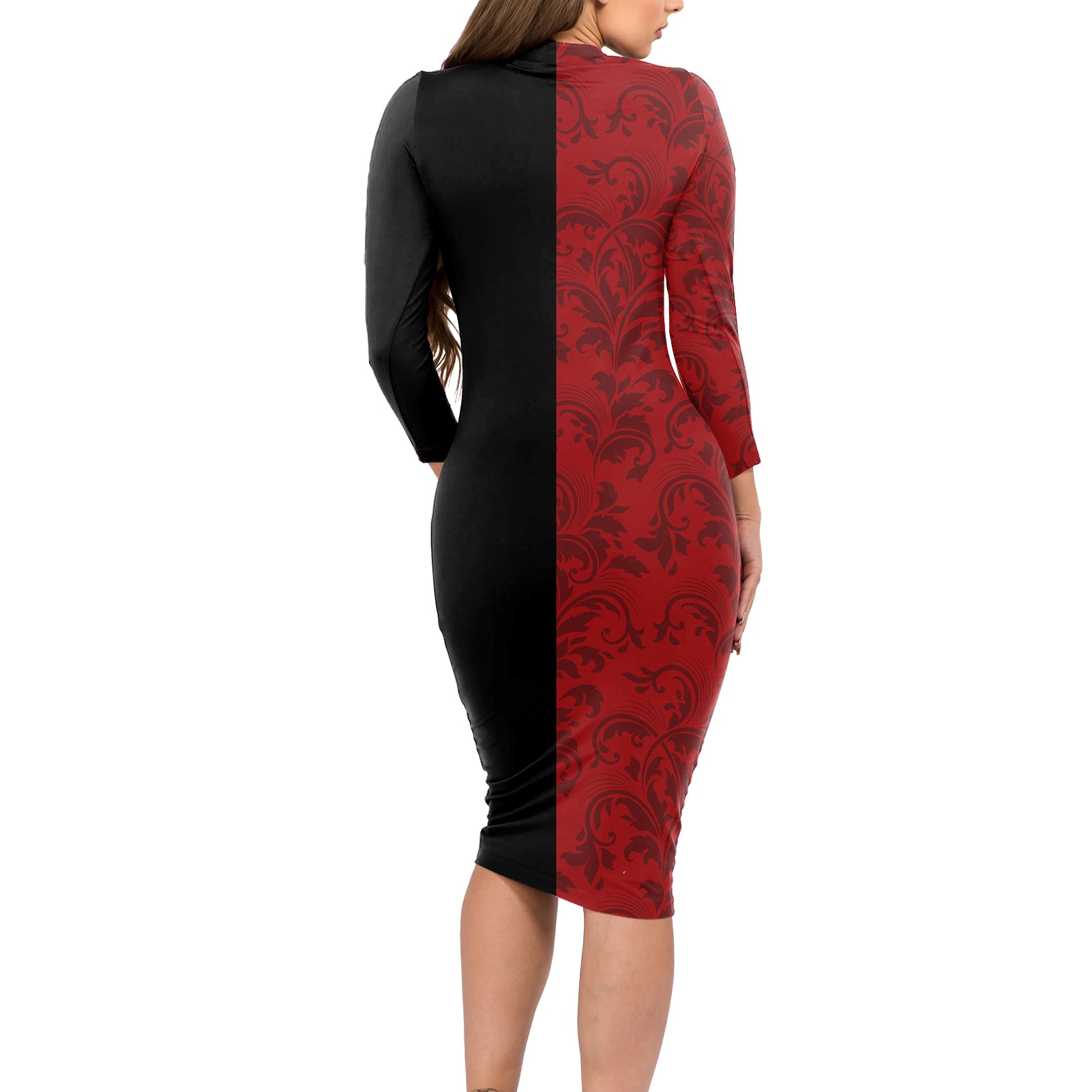 Muzan Kibutsuji Long Sleeve Bodycon Dress Demon Slayer Anime Style