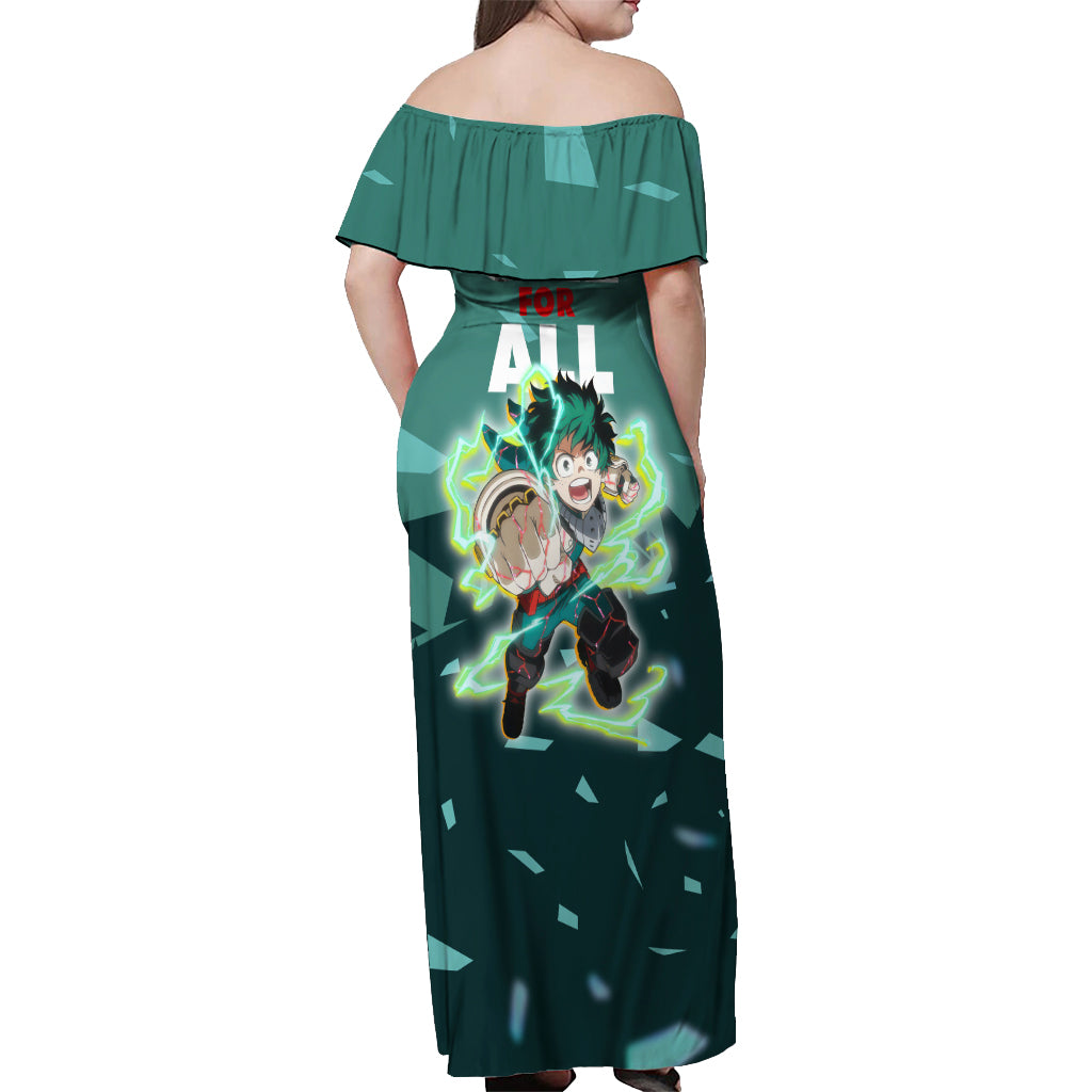 Izuku Midoriya - My Hero Academia Off Shoulder Maxi Dress Anime Style