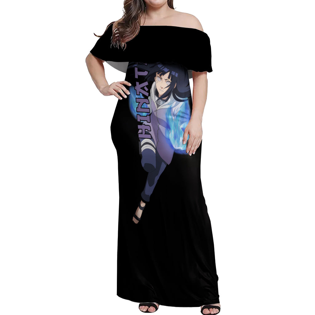 Hinata Hyuga Off Shoulder Maxi Dress Naruto