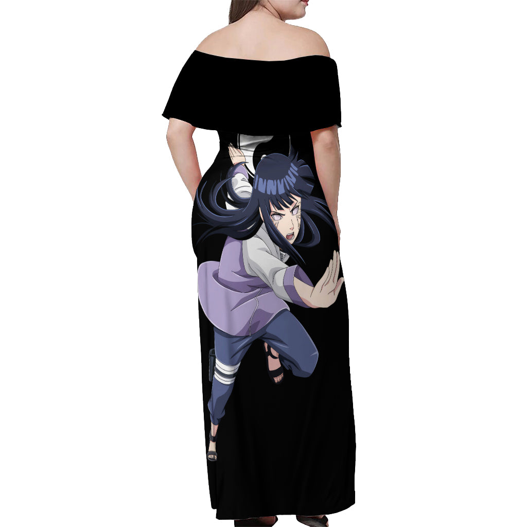 Hinata Hyuga Off Shoulder Maxi Dress Naruto