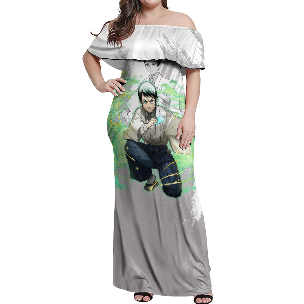 Yushiro Off Shoulder Maxi Dress Demon Slayer