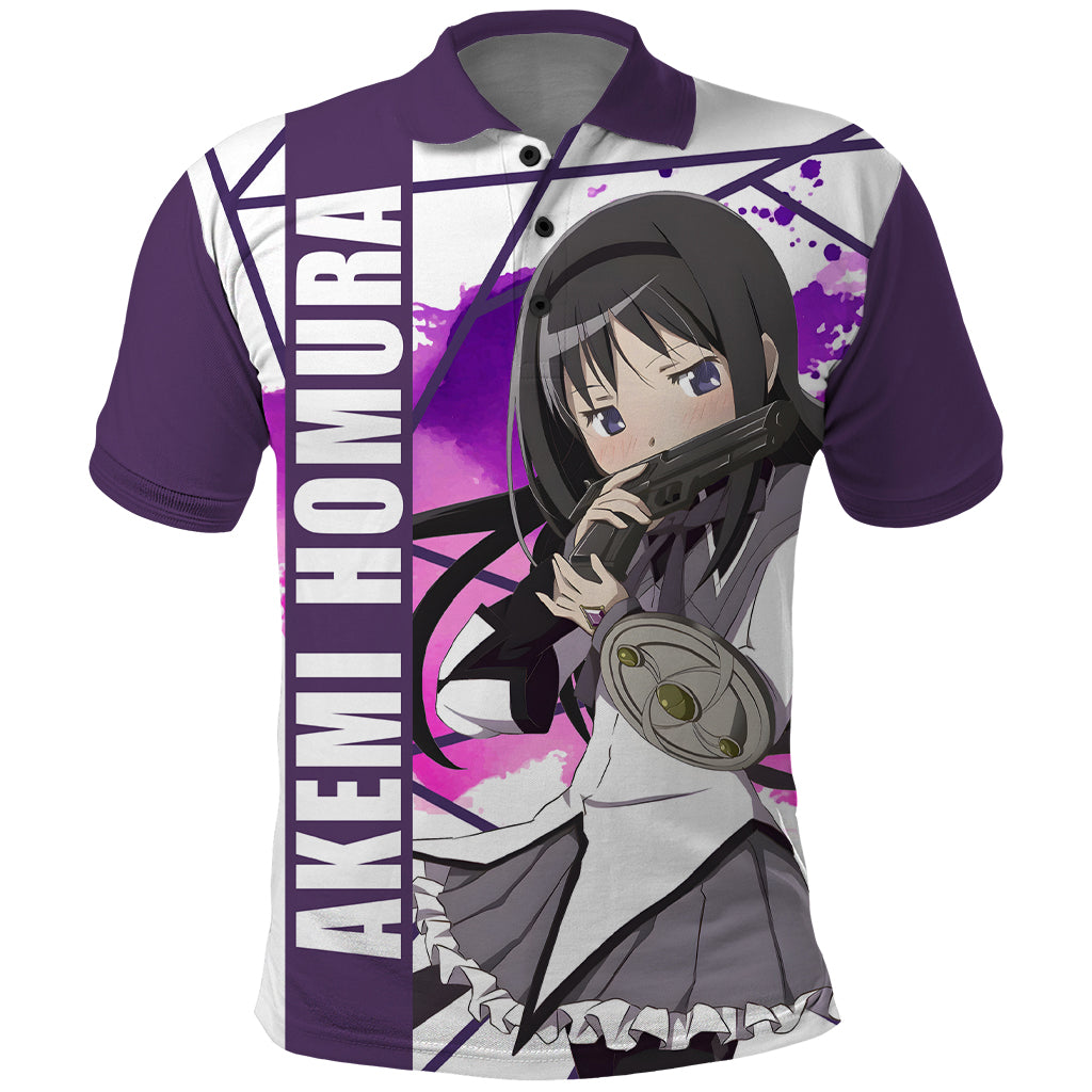Puella Magi Madoka Magica Polo Shirt Akemi Homura