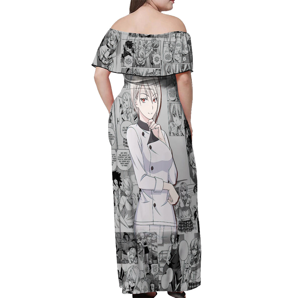 Shokugeki no Soma Off Shoulder Maxi Dress Nakiri Alice Anime