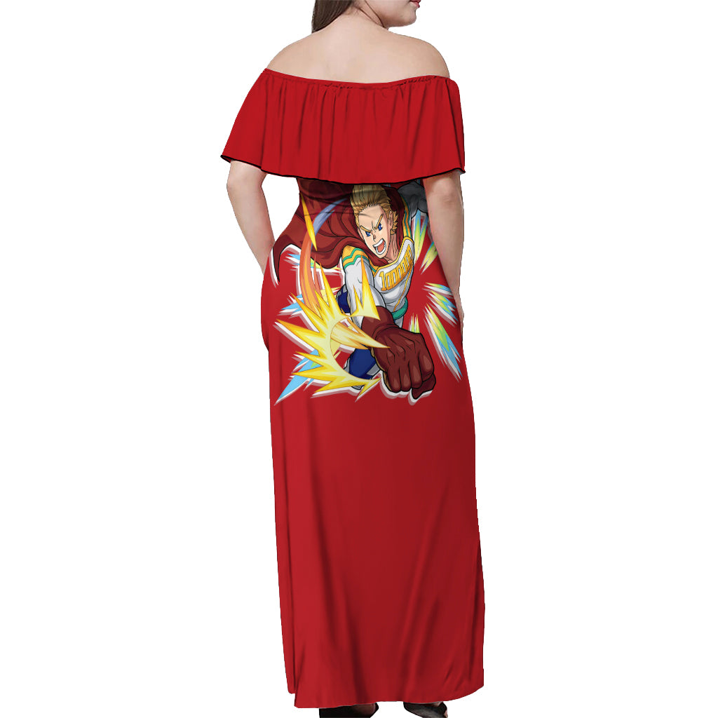 Mirio Togata - My Hero Academia Off Shoulder Maxi Dress Anime Style
