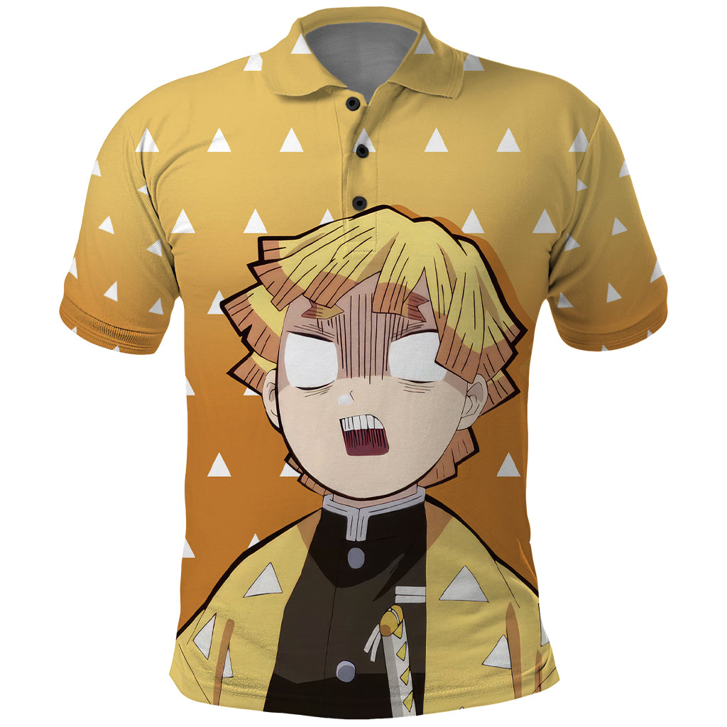 Kimetsu Zenitsu Polo Shirt Demon Slayer Anime Funny Style