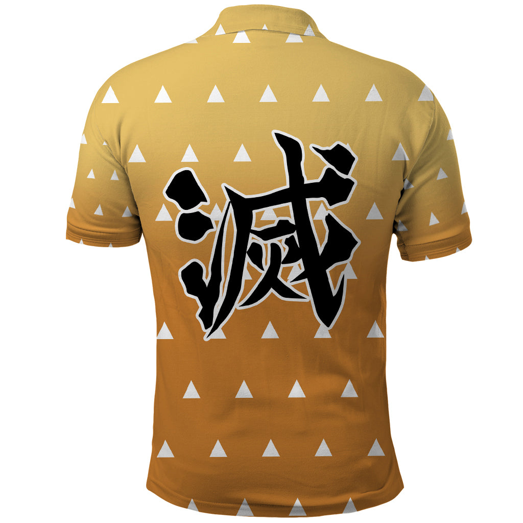 Kimetsu Zenitsu Polo Shirt Demon Slayer Anime Funny Style