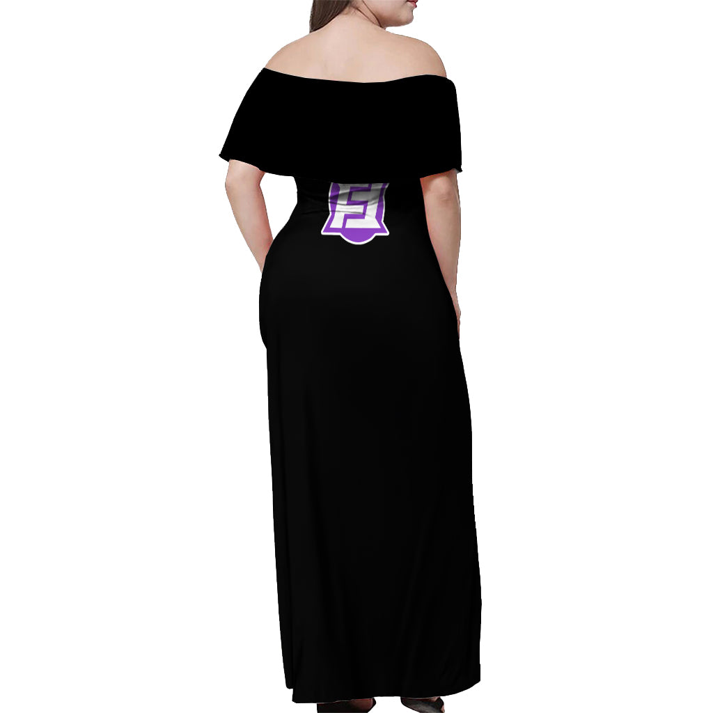 Black Frieza Off Shoulder Maxi Dress Dragon Ball Mix Anime Manga