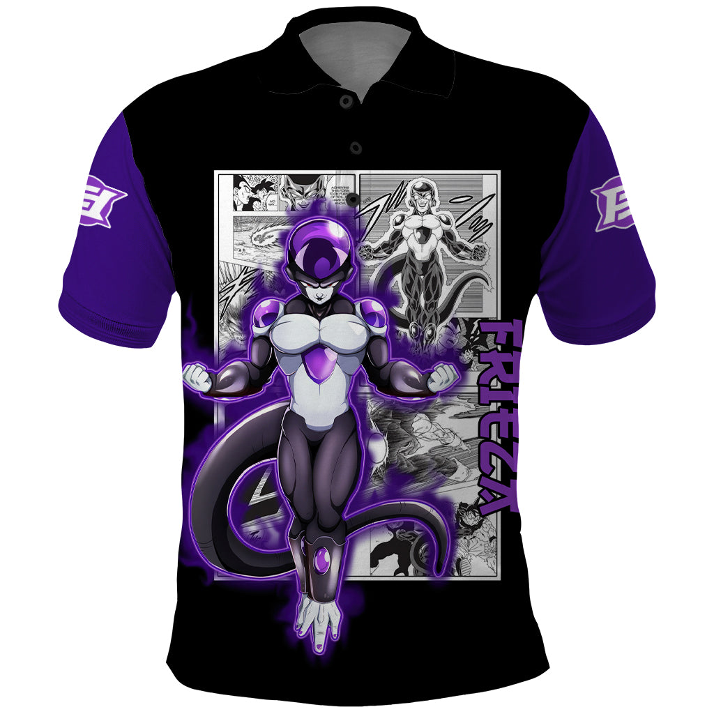 Black Frieza Polo Shirt Dragon Ball Mix Anime Manga